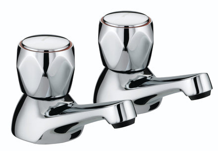 Bristan Club Bath Pillar Taps Chrome VAC 3/4 C MT-Bristan-Oceanair