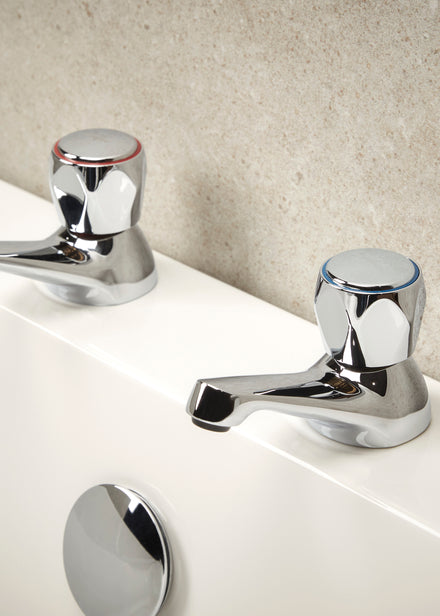 Bristan Club Bath Pillar Taps Chrome VAC 3/4 C MT-Bristan-Oceanair