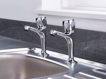 Bristan Value Club High Neck Pillar Taps 1/2" Chrome VAC HNK C MT-Bristan-Oceanair