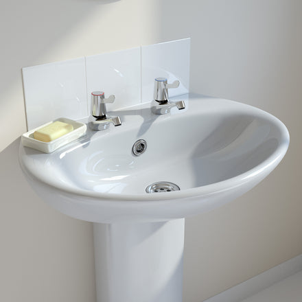 Bristan Value 3" Lever Basin Taps 1/2" Chrome VAL2 1/2 C CD-Bristan-Oceanair