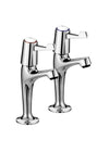 Bristan Value 3" Lever High Neck Basin Pillar Taps 1/2" Chrome VAL2 HNK C CD-Bristan-Oceanair