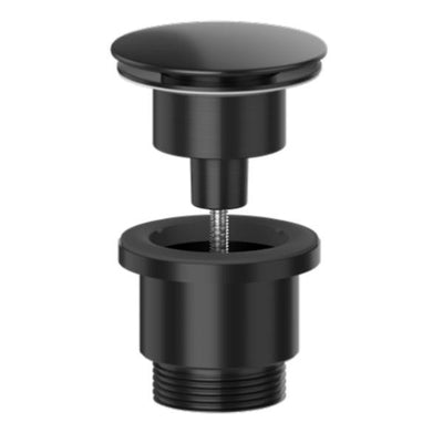 Viva Round Clicker Unslotted Basin Waste Matt Black BW002/B