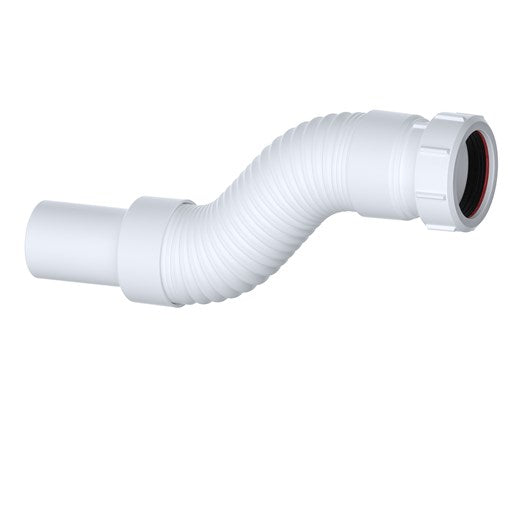 Viva Flexible Connector 1 1/2" x 230mm Spigot White WFLEX04