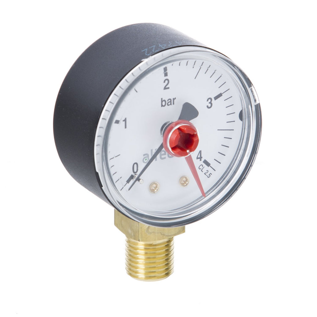 Altecnic Pressure Gauge 0-4 bar 1/4" Bottom Connection 50mm Dial WI-557304-Altecnic Ltd-Oceanair