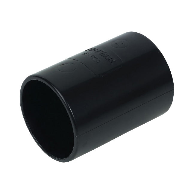 FloPlast ABS Solvent Weld Straight Coupling Black 50mm WS09B-Floplast (Via Nmbs)-Oceanair