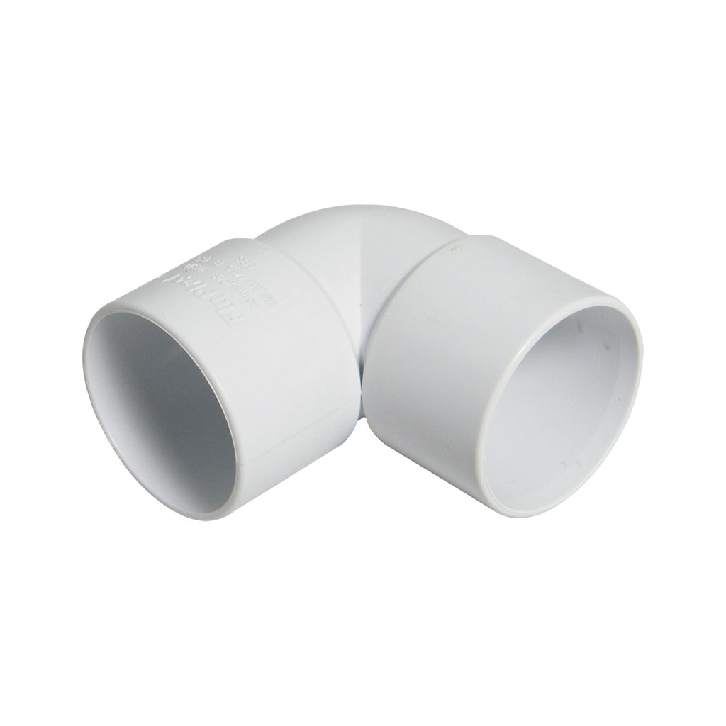 FloPlast ABS Solvent Weld 90 Degree Bend White 32mm WS10W
