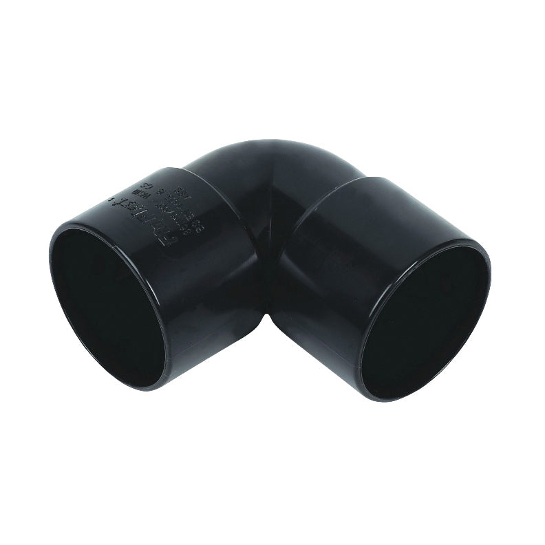 FloPlast ABS Solvent Weld 90 Degree Bend Black 50mm WS12B-Floplast (Via Nmbs)-Oceanair