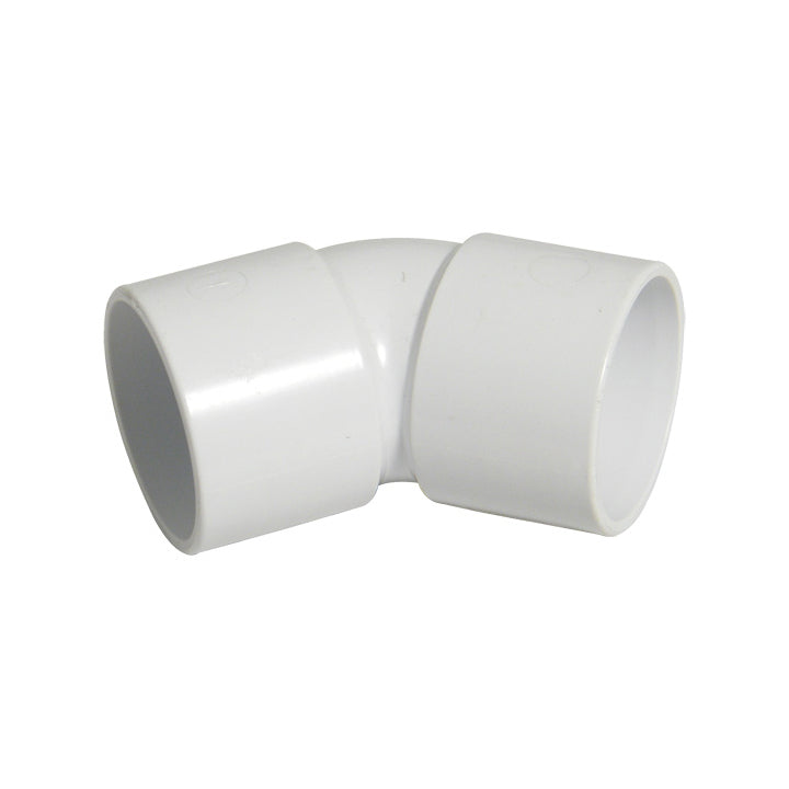FloPlast ABS Solvent Weld 135 Degree Bend White 50mm WS20W
