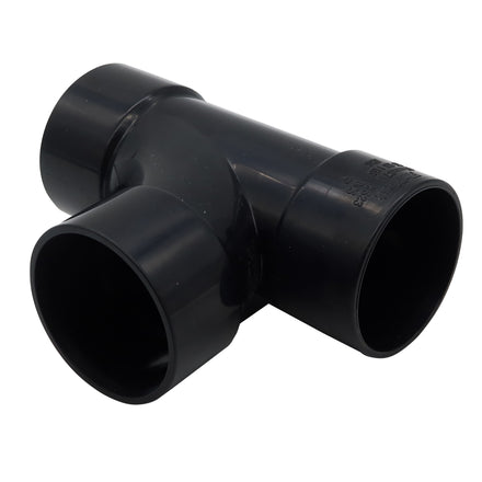 FloPlast ABS Solvent Weld Swept Tee Black 50mm WS24B-Floplast (Via Nmbs)-Oceanair