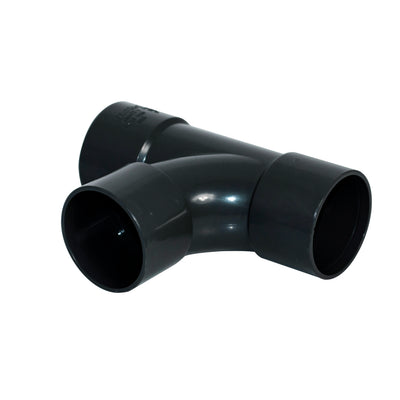 FloPlast ABS Solvent Weld Swept Tee Black 50mm WS24B-Floplast (Via Nmbs)-Oceanair
