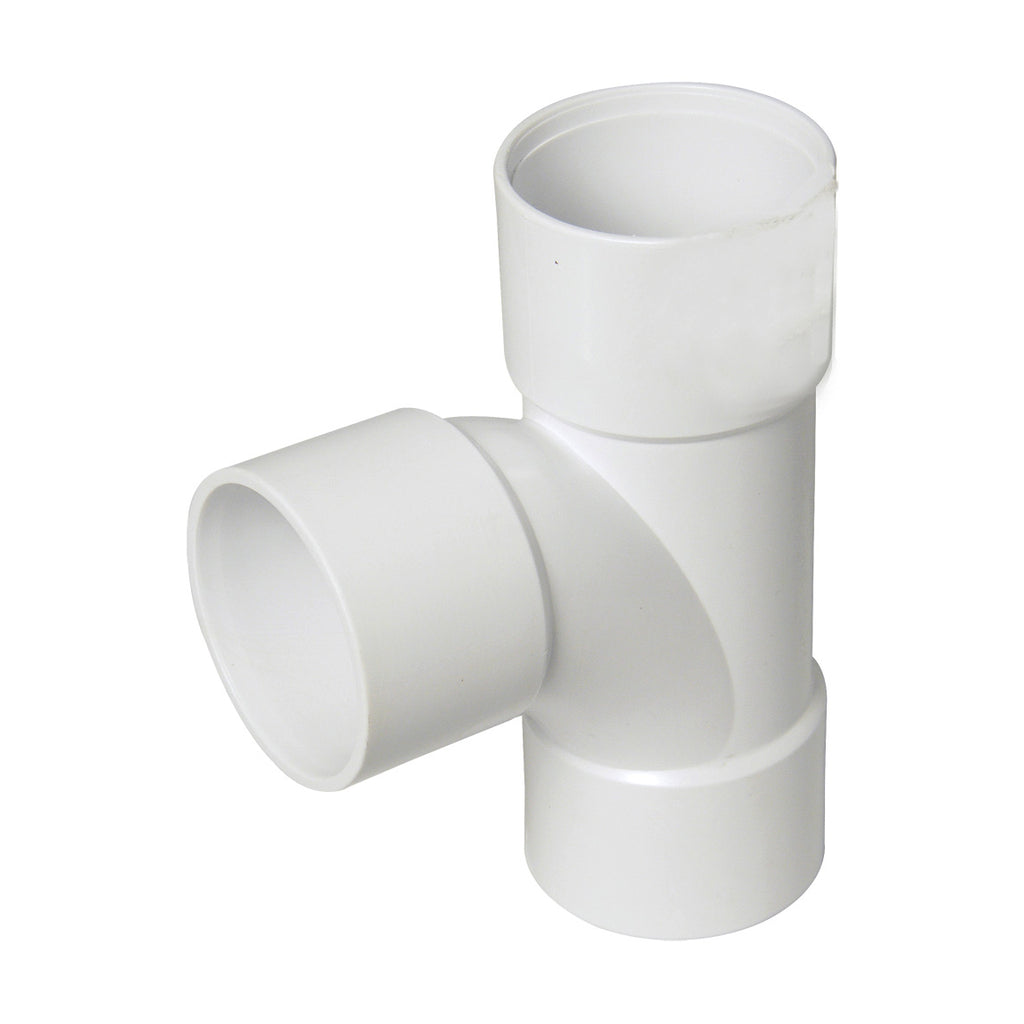 FloPlast ABS Solvent Weld Swept Tee White 50mm WS24W