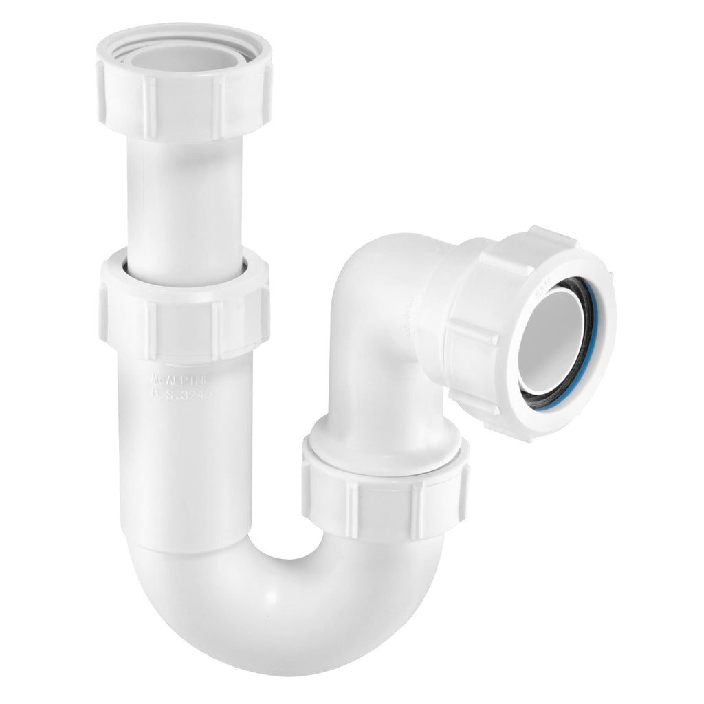 McAlpine 1 1/4" Adjustable Inlet Tubular 'P' Trap ASA10