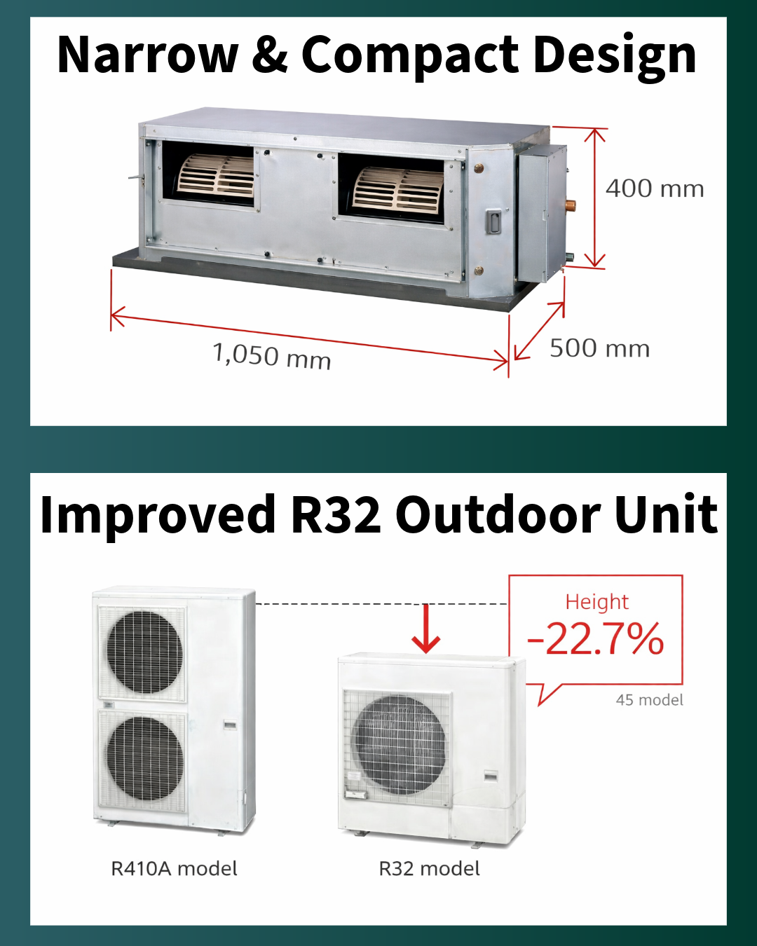 Fujitsu Airstage High Static Pressure Duct - R32-Fujitsu Airstage-Oceanair