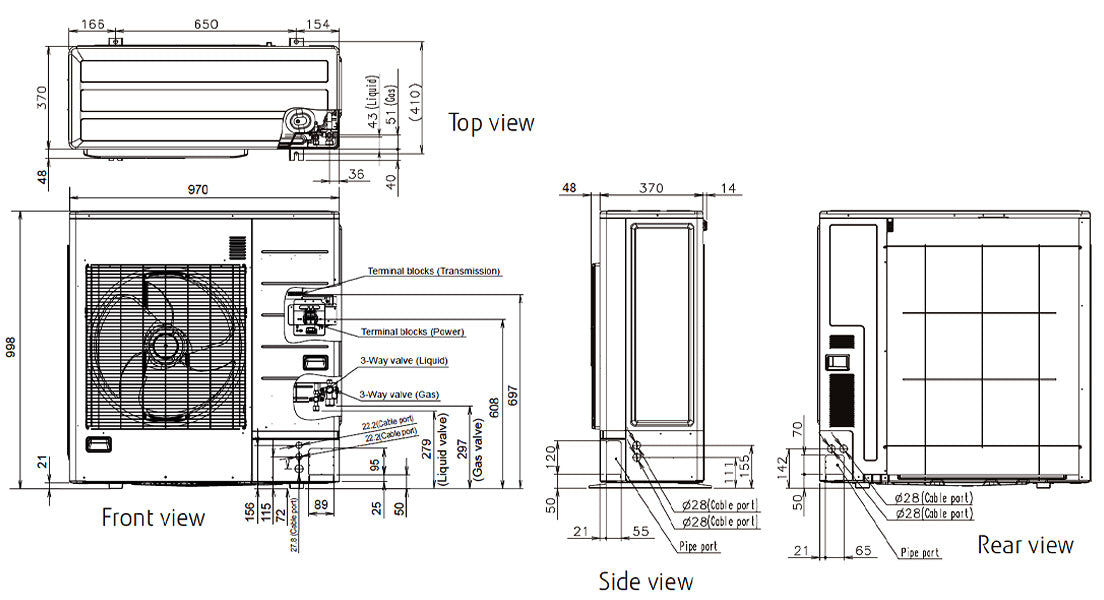 Fujitsu VRF Outdoor Units - J-IVS Series-Fujitsu-Oceanair
