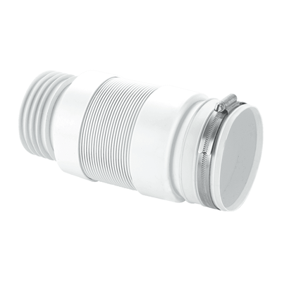 McAlpine 90mm Flexible Straight Back to Wall WC Pan Connector WC-F21S