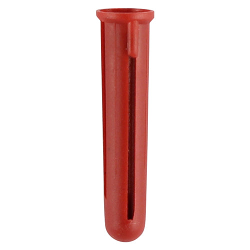 Timco Plastic Wall Plugs 7.5mm x 30mm Red (100 Pack) RPLUG Single Plug