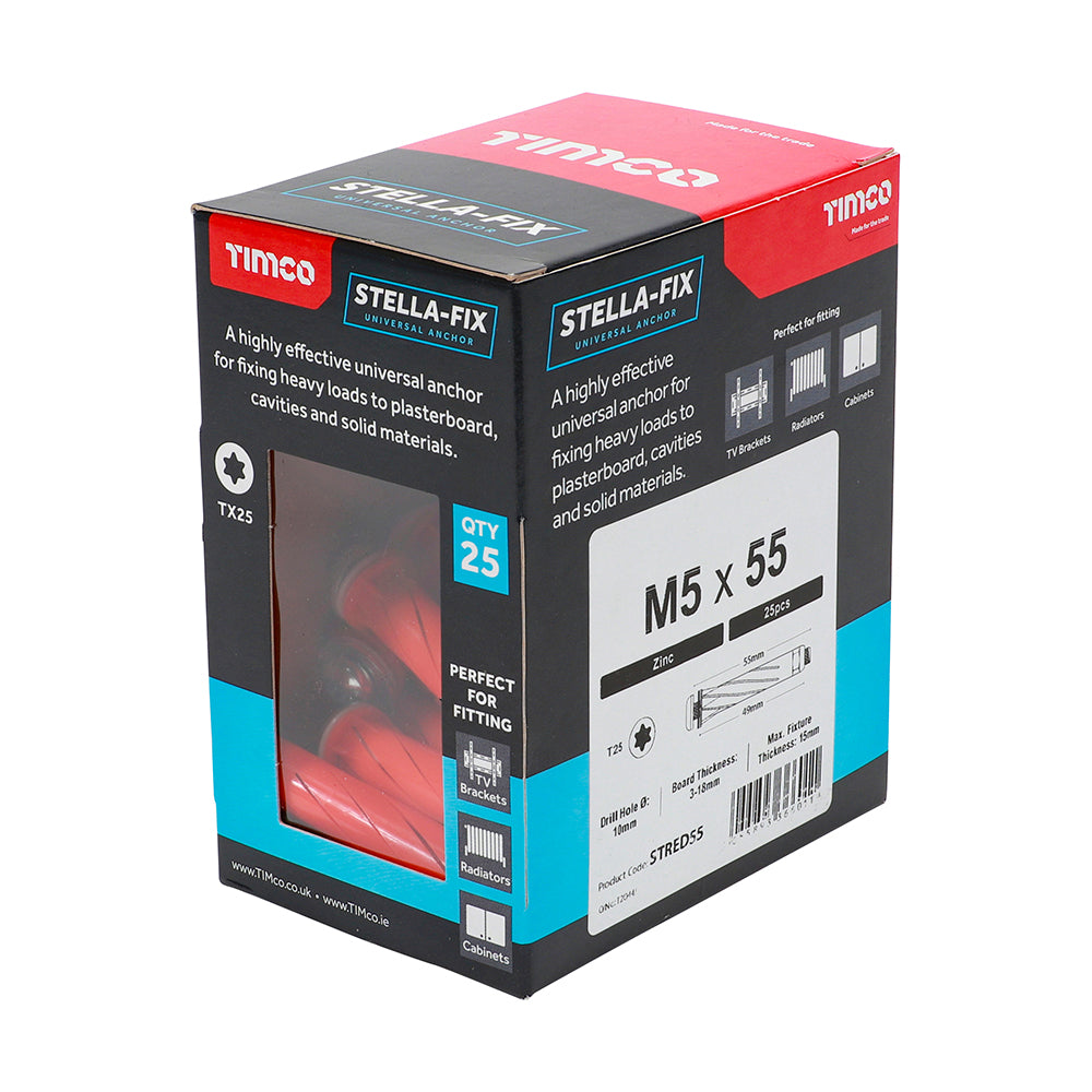 Timco Stella Fix Universal Anchors Red side box view