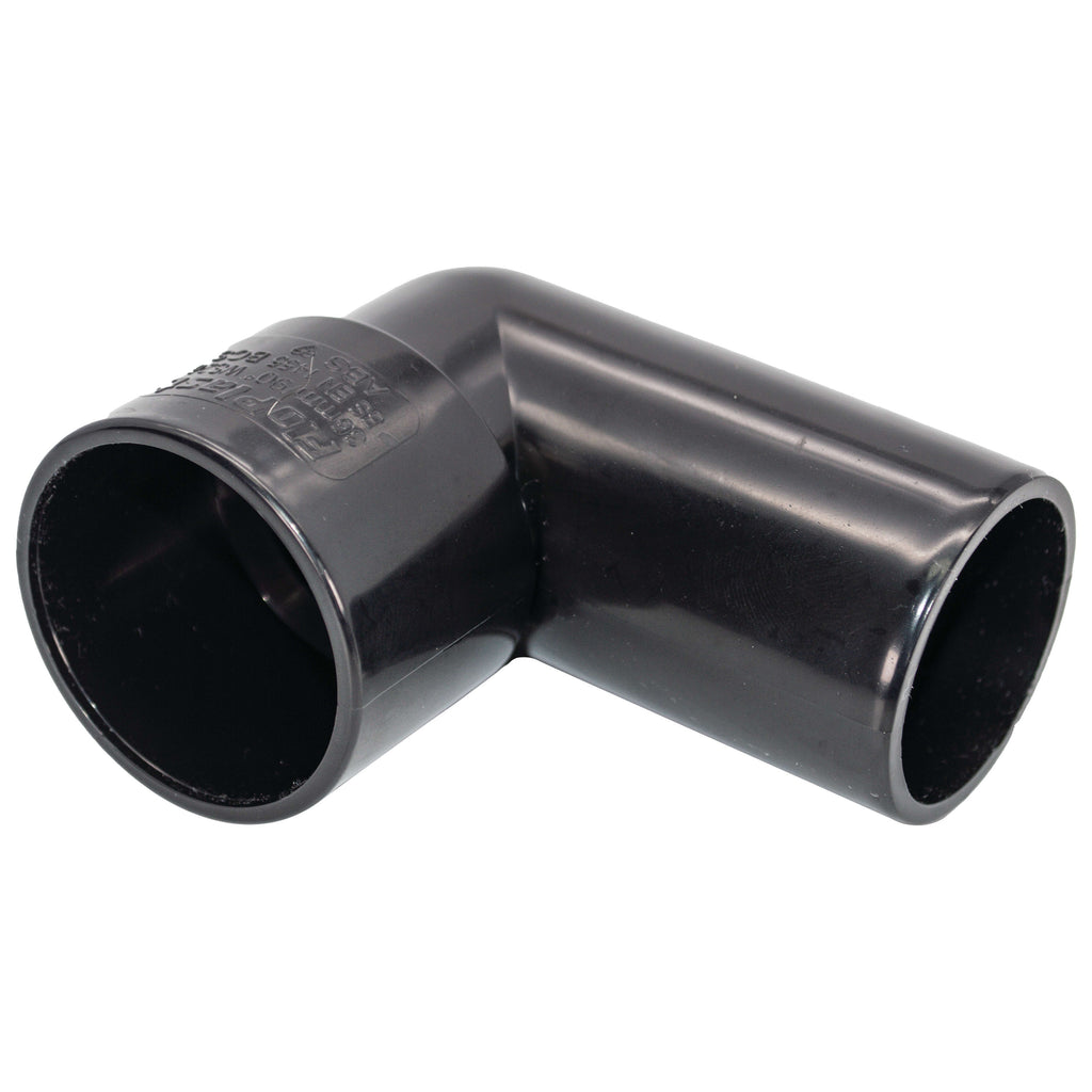 FloPlast ABS Solvent Weld 90 Degree Conversion Bend Black 50mm WS28B-Floplast (Via Nmbs)-Oceanair